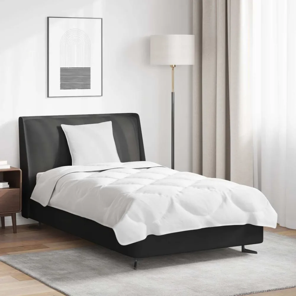 Dekbed Set met kussen 2 pcs Wit Microfibre>vidaXL Discount