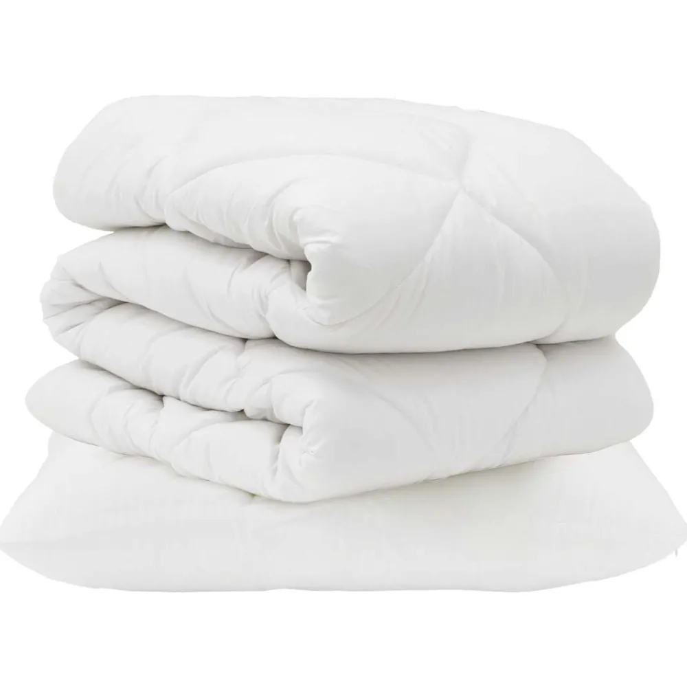 Linnengoed*vidaXL Dekbed Set met kussen 2 pcs Wit Microvezel