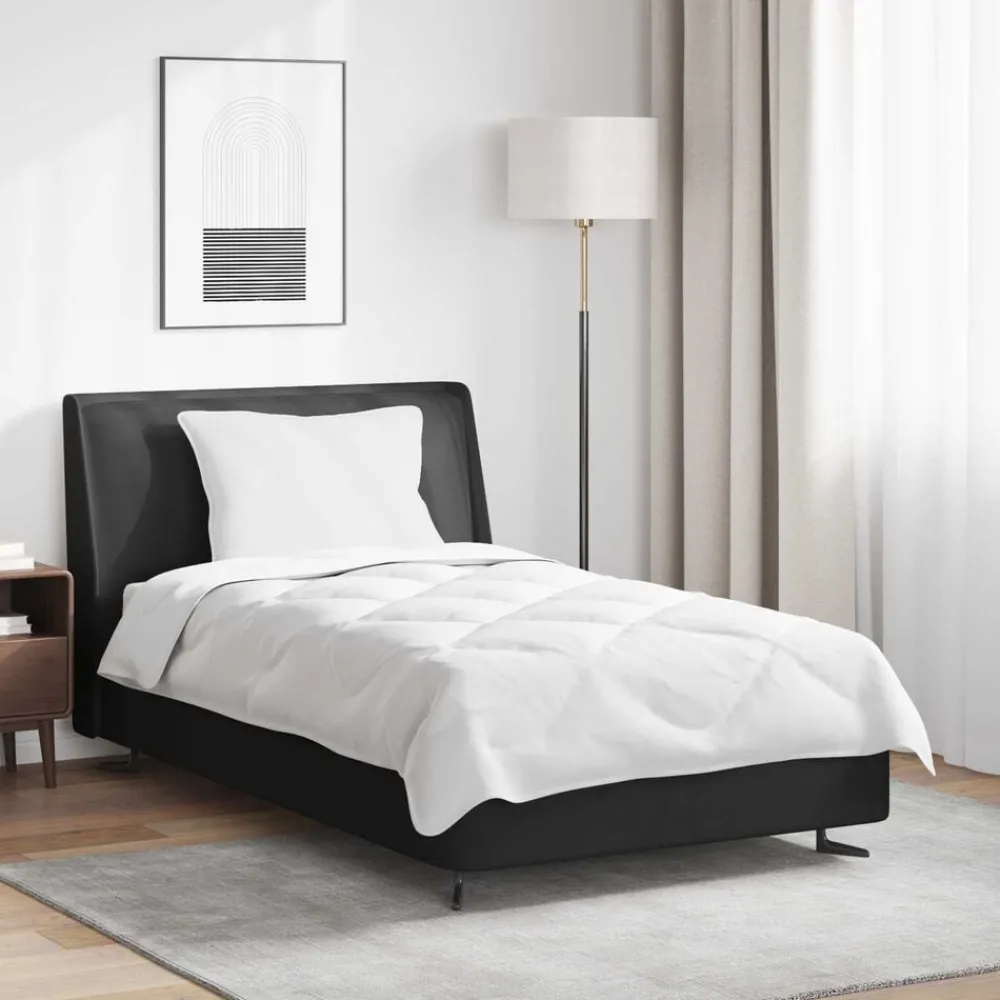 Linnengoed*vidaXL Dekbed Set met kussen 2 pcs Wit Microvezel