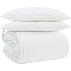 Dekbed Set met kussen 3 pcs Wit Donsveertjes>vidaXL
