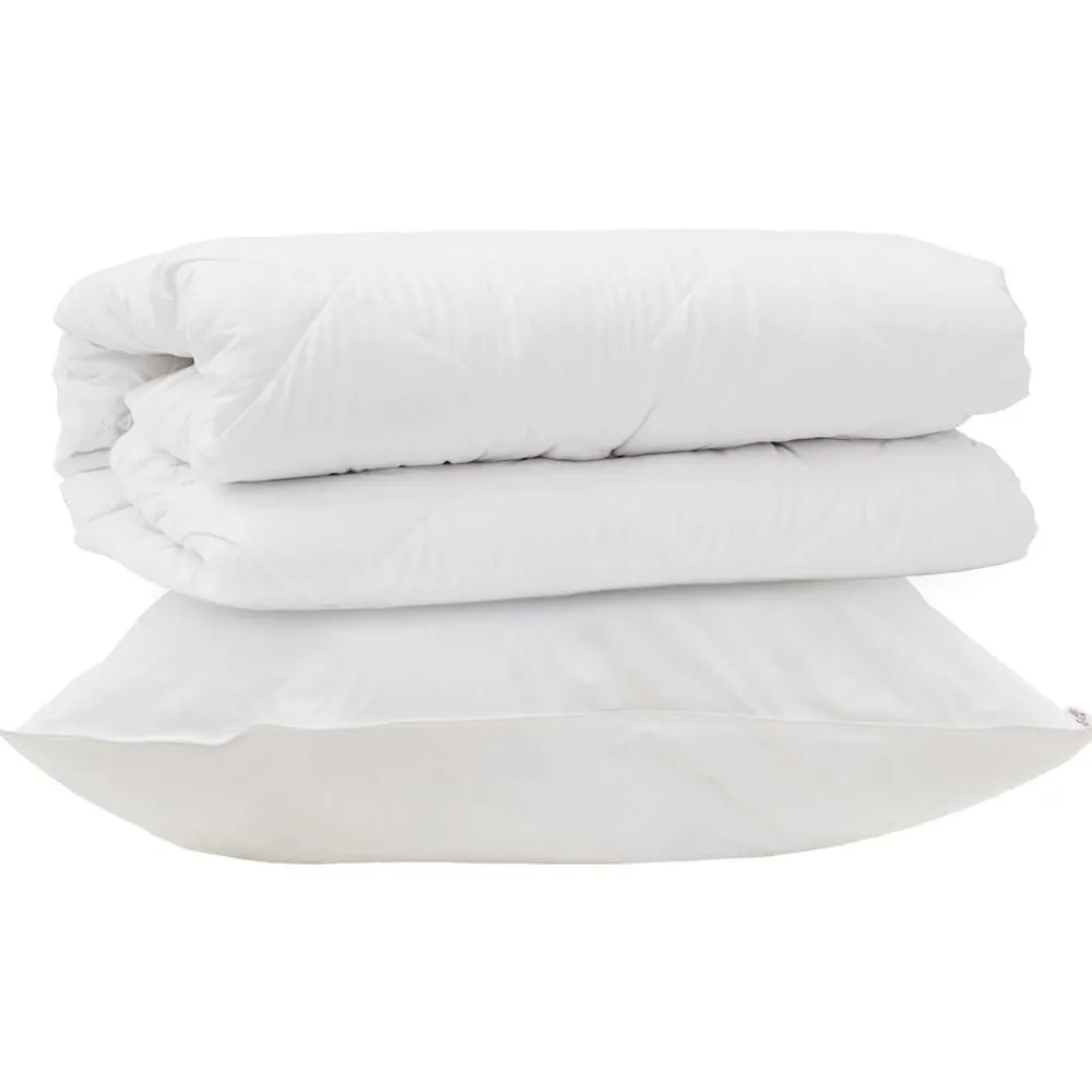 Linnengoed*vidaXL Dekbed Set met kussen 2 pcs Wit Microfibre