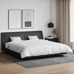 Linnengoed*vidaXL Dekbed Set met kussen 3 pcs Wit Donsveertjes