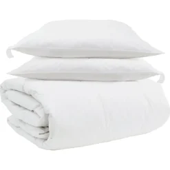 Dekbed Set met kussen 3 pcs Wit Donsveertjes>vidaXL