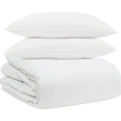Linnengoed*vidaXL Dekbed Set met kussen 3 pcs Wit Donsveertjes