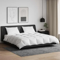 Linnengoed*vidaXL Dekbed Set met kussen 3 pcs Wit Donsveertjes