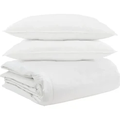 Dekbed Set met kussen 3 pcs Wit Donsveertjes>vidaXL Outlet