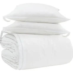 Linnengoed*vidaXL Dekbed Set met kussen 3 pcs Wit Donsveertjes