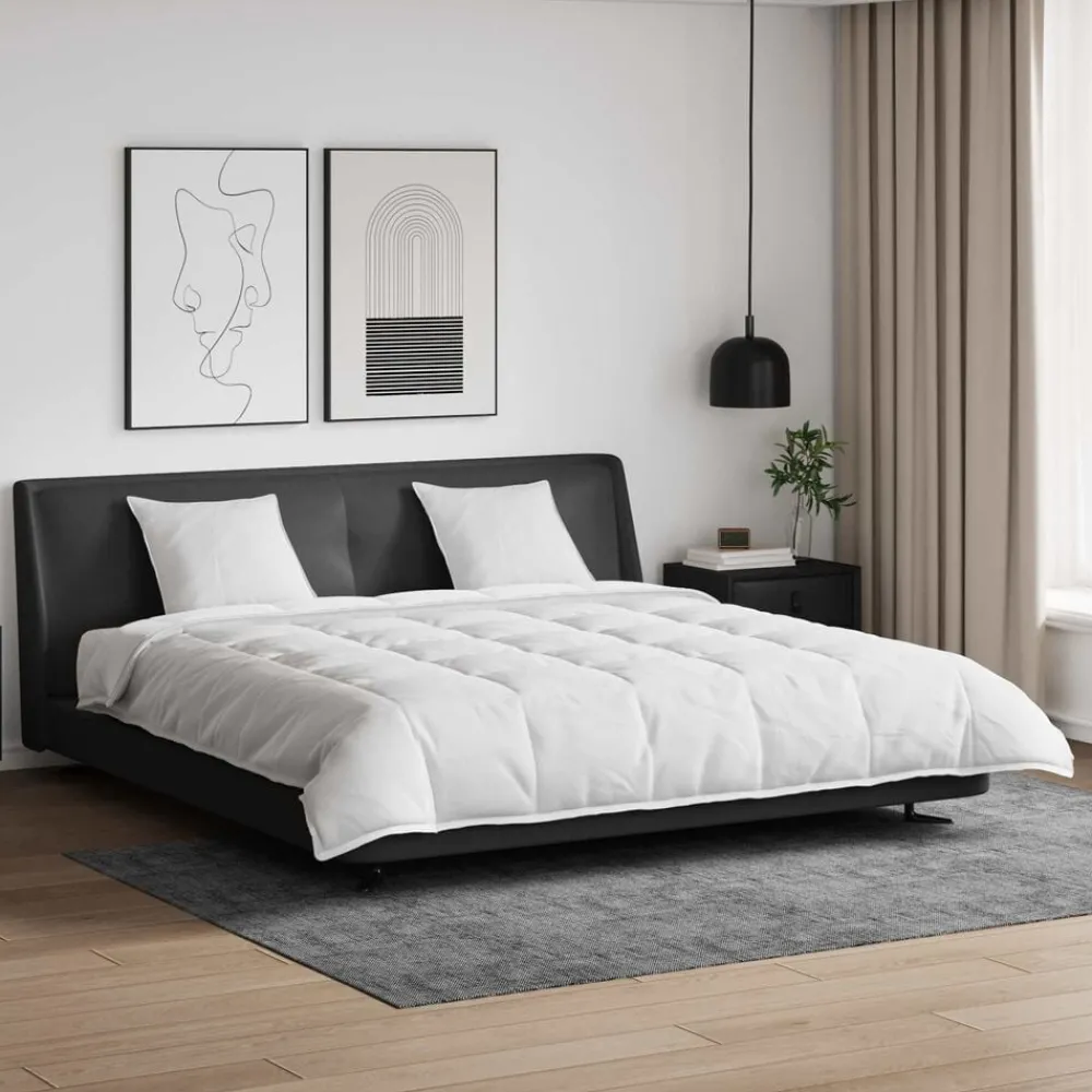 Linnengoed*vidaXL Dekbed Set met kussen 3 pcs Wit Donsveertjes