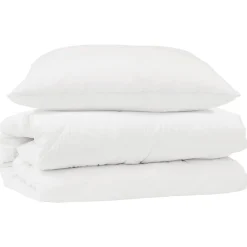 Linnengoed*vidaXL Dekbed Set met kussen 2 pcs Wit Microfibre