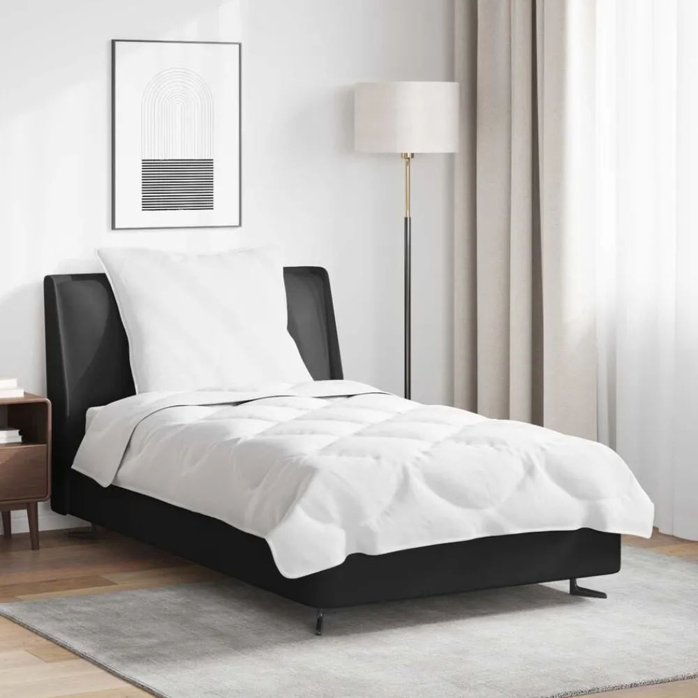 Linnengoed*vidaXL Dekbed Set met kussen 2 pcs Wit Microfibre