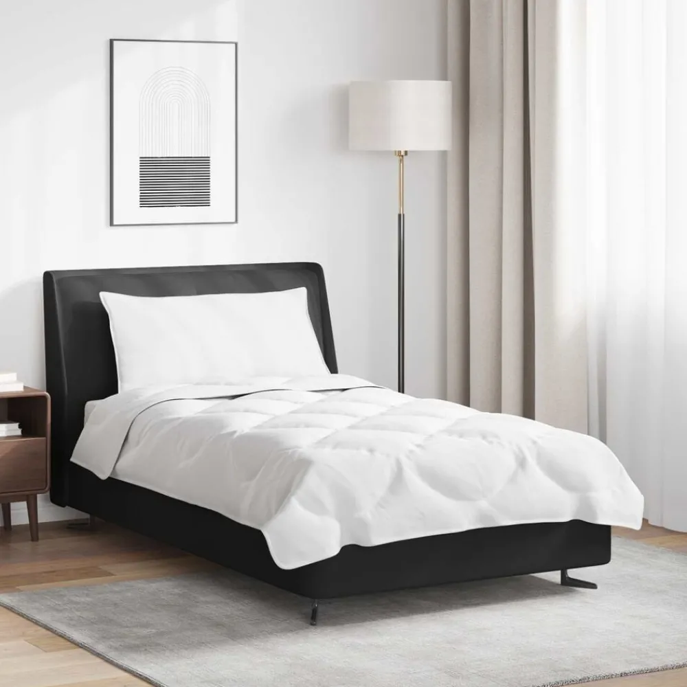 Linnengoed*vidaXL Dekbed Set met kussen 2 pcs Wit Microfibre