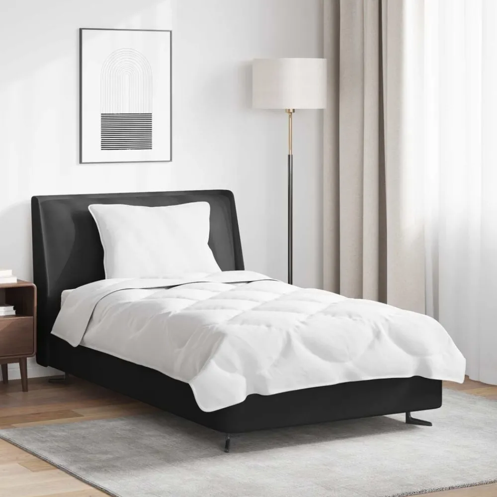 Linnengoed*vidaXL Dekbed Set met kussen 2 pcs Wit Microfibre