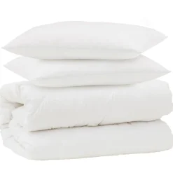 Dekbed Set met kussen 3 pcs Wit Microfiber en Dons Feather>vidaXL Best