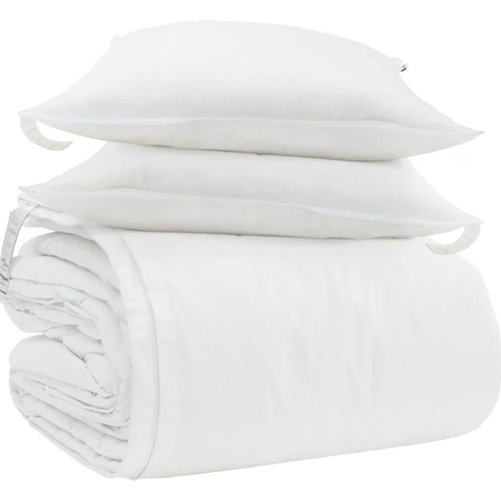 Dekbed Set met kussen 3 pcs Wit Donsveertjes>vidaXL New