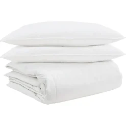 Linnengoed*vidaXL Dekbed Set met kussen 3 pcs Wit Donsveertjes