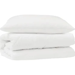 Linnengoed*vidaXL Dekbed Set met kussen 2 pcs Wit Microfibre