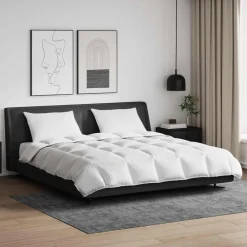Linnengoed*vidaXL Dekbed Set met kussen 3 pcs Wit Donsveertjes