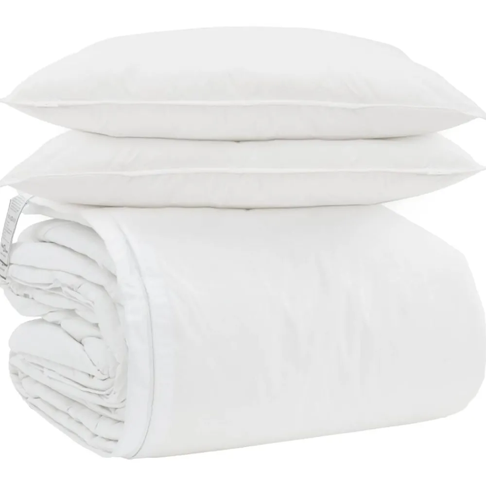 Dekbed Set met kussen 3 pcs Wit Donsveertjes>vidaXL Sale