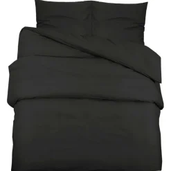 Linnengoed*vidaXL Dekbedovertrekset lichtgewicht 140x200 cm microvezel Zwart