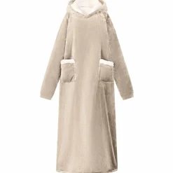 Kleding & Accessoires*vidaXL Deken hoodie M Fleece en Flanel Beige