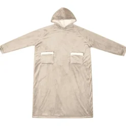 Kleding & Accessoires*vidaXL Deken hoodie M Fleece en Flanel Beige