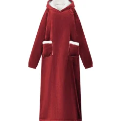 Deken hoodie Bordeaux Rood M Fleece en Flanel>vidaXL
