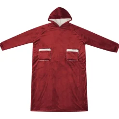 Deken hoodie Bordeaux Rood M Fleece en Flanel>vidaXL