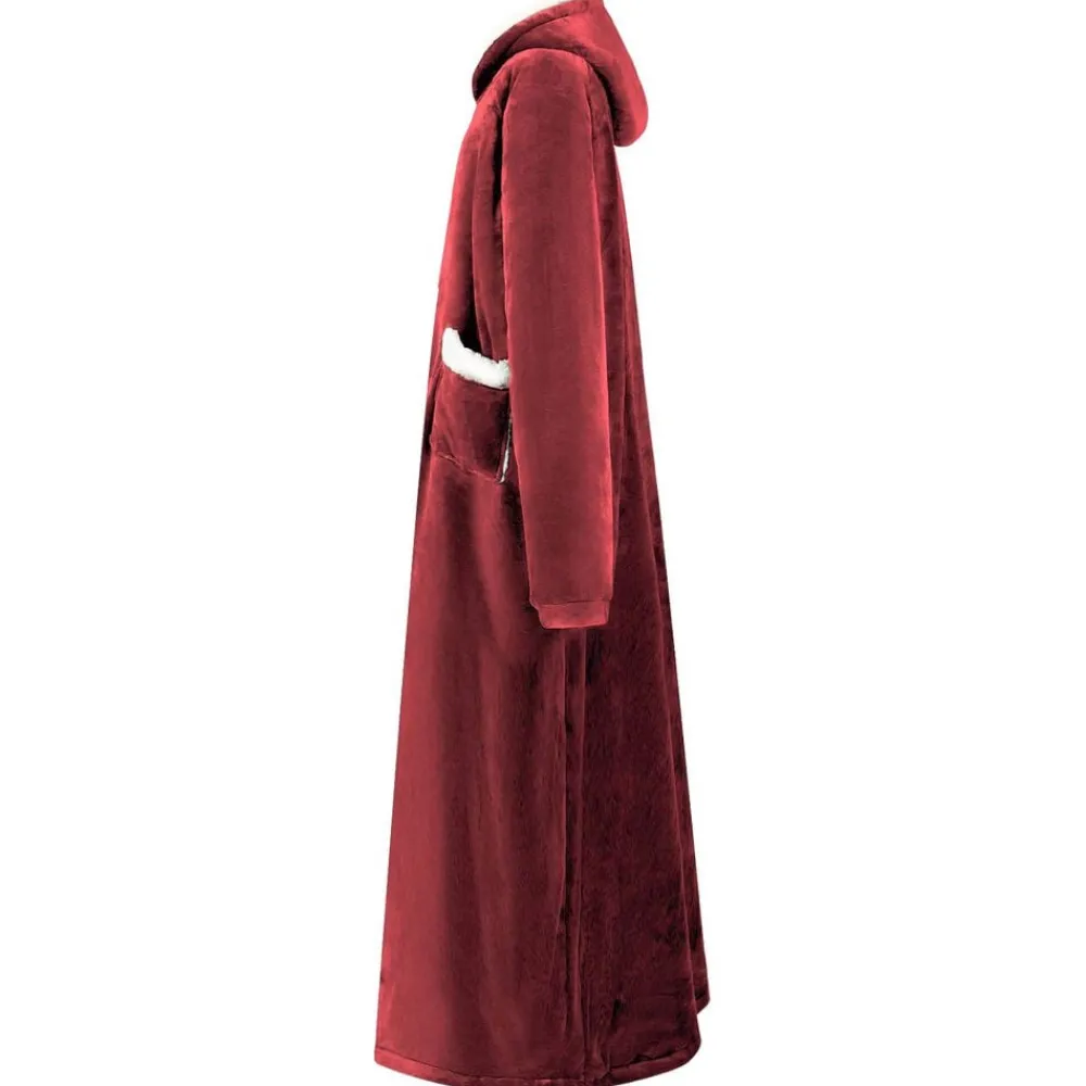 Deken hoodie Bordeaux Rood M Fleece en Flanel>vidaXL
