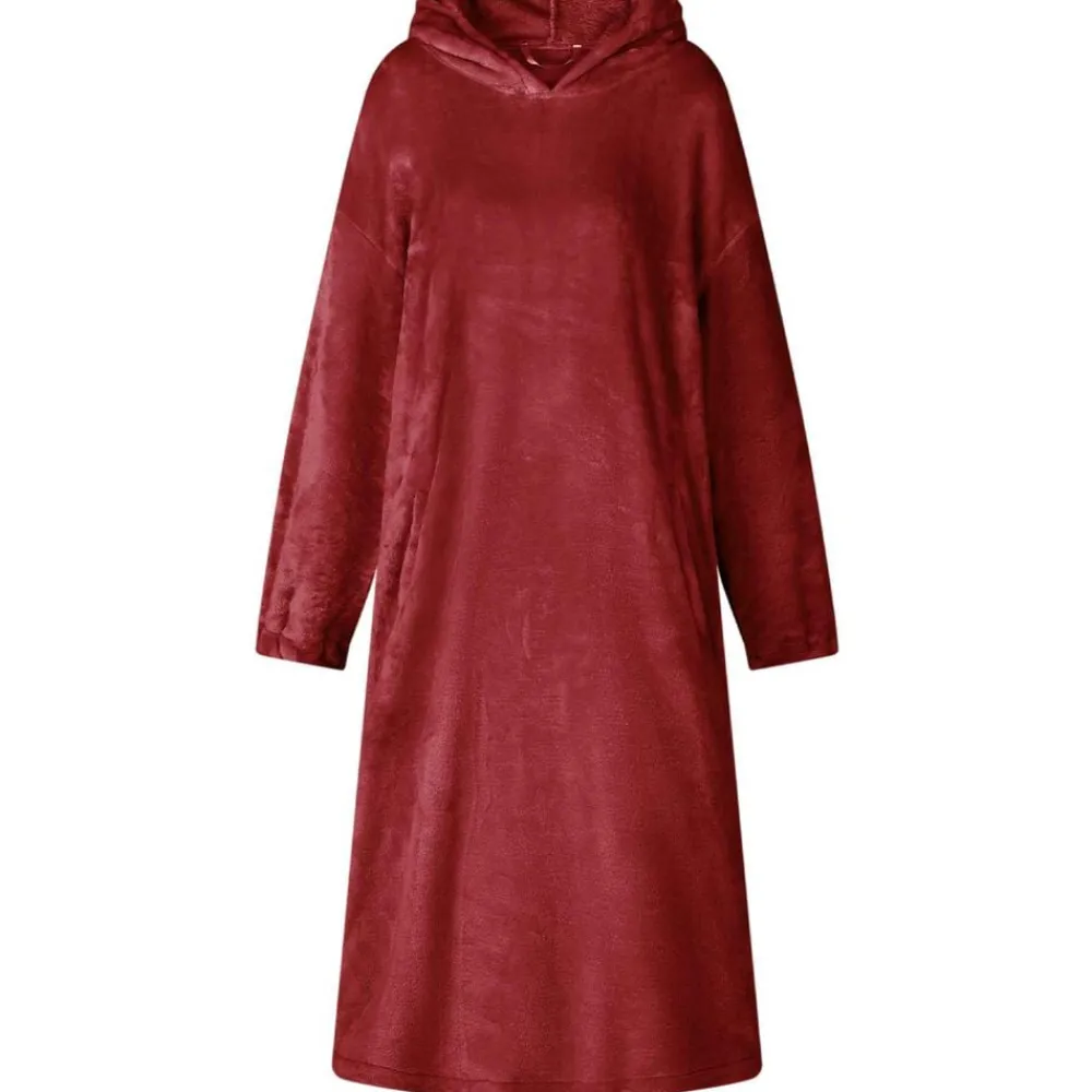 Deken hoodie Bordeaux Rood s Flanel>vidaXL Online