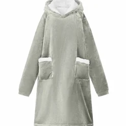 Kleding & Accessoires*vidaXL Deken hoodie M Fleece en Flanel Grijs