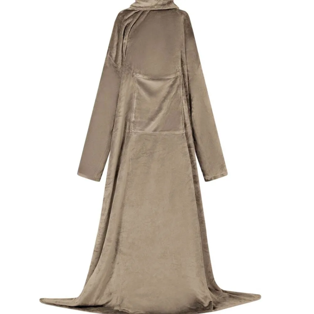 Kleding & Accessoires*vidaXL Deken hoodie F Flanel Kameel