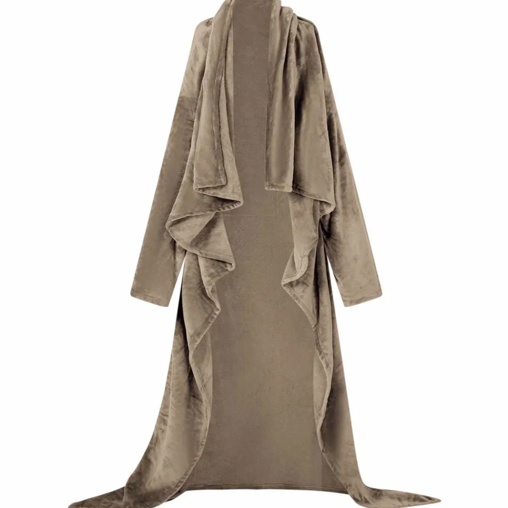 Kleding & Accessoires*vidaXL Deken hoodie F Flanel Kameel
