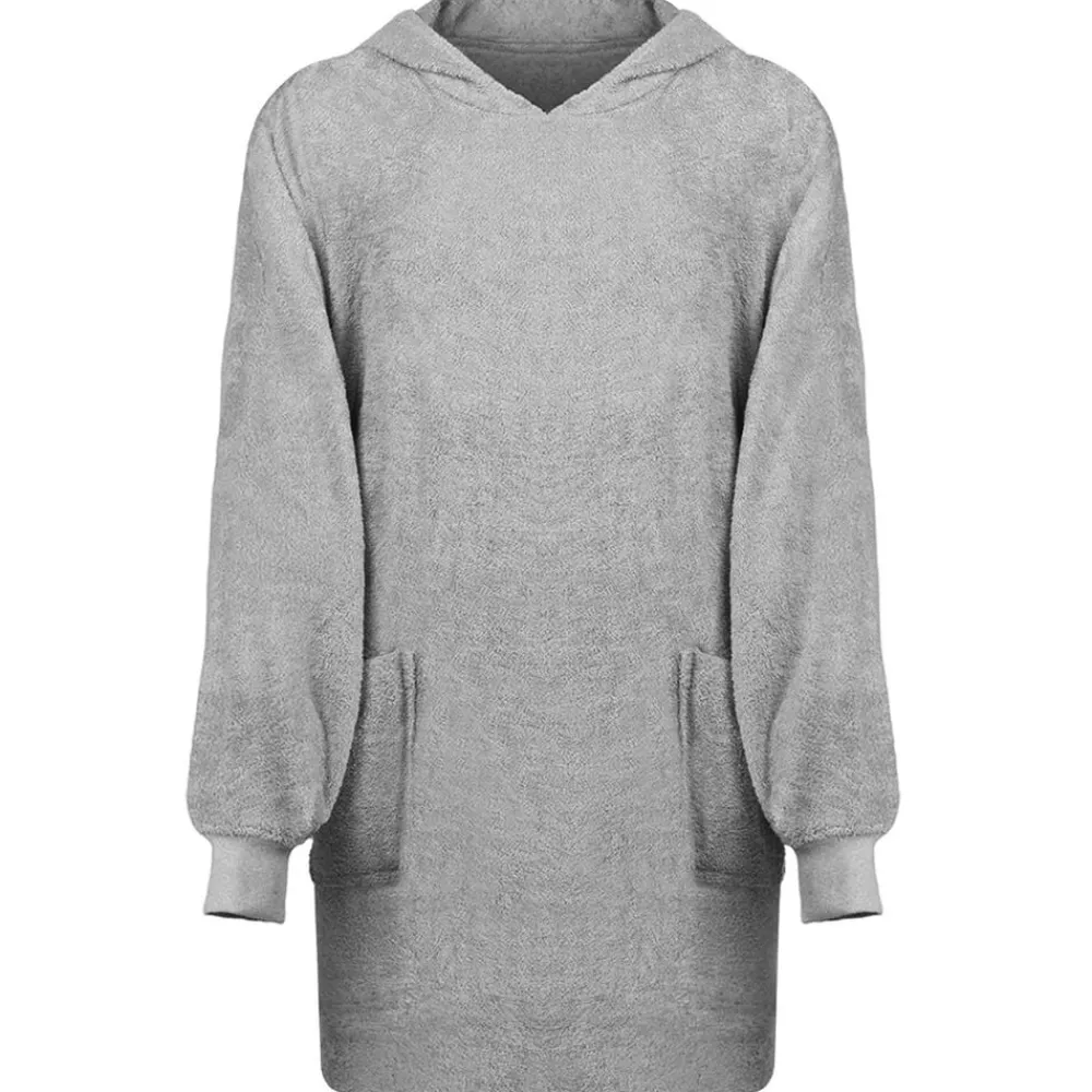 Kleding & Accessoires*vidaXL Deken hoodie KINN L Katoen Grijs