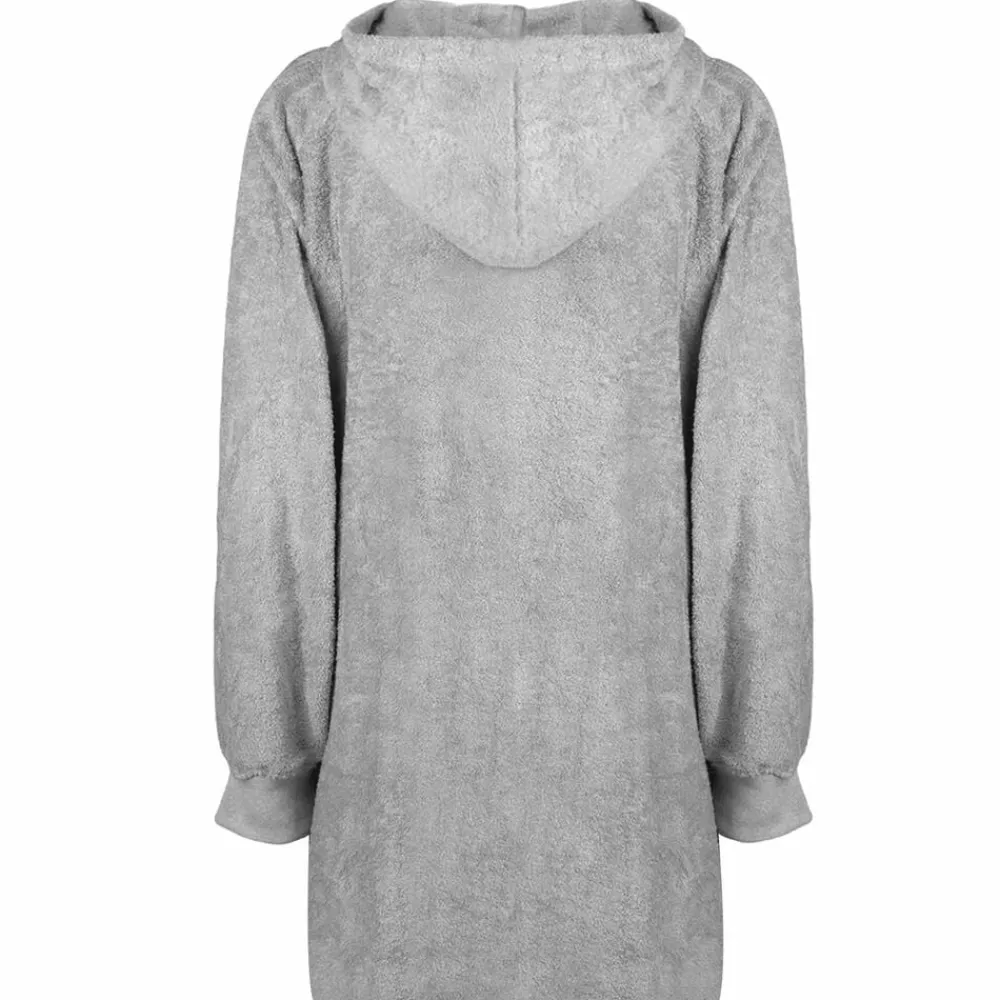 Kleding & Accessoires*vidaXL Deken hoodie KINN L Katoen Grijs