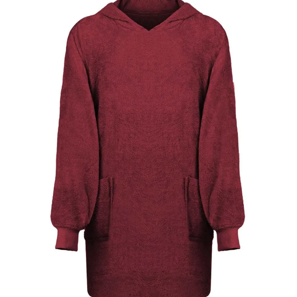 Deken hoodie KINN Rood L Katoen>vidaXL Hot