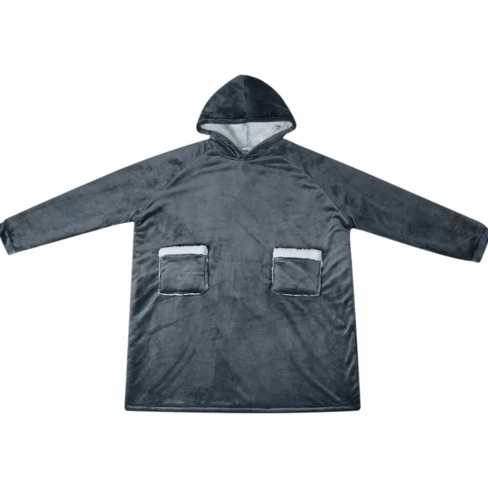 Kleding & Accessoires*vidaXL Deken hoodie M Fleece en Flanel Marineblauw