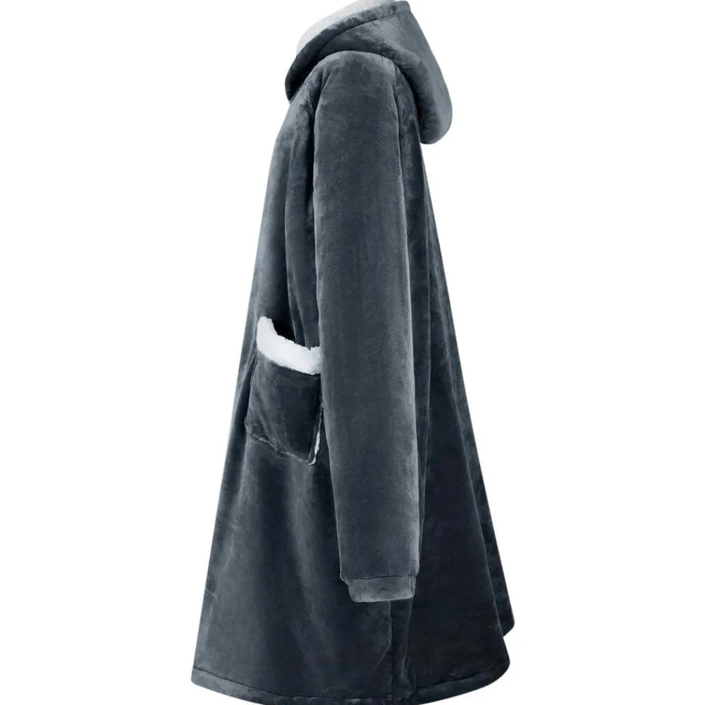 Kleding & Accessoires*vidaXL Deken hoodie M Fleece en Flanel Marineblauw