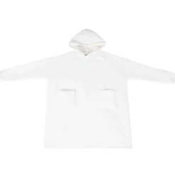 Kleding & Accessoires*vidaXL Deken hoodie M Fleece en Flanel Wit