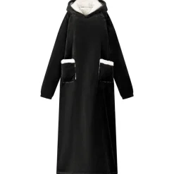 Kleding & Accessoires*vidaXL Deken hoodie M Fleece en Flanel Zwart