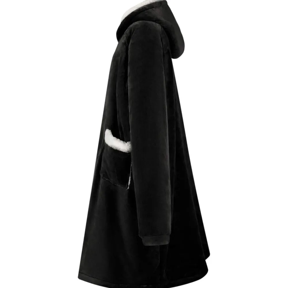 Kleding & Accessoires*vidaXL Deken hoodie M Fleece en Flanel Zwart