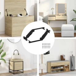 Deksel ondersteunend scharnier 2 pcs Zwart 192 x 32 x 50 mm>vidaXL Sale