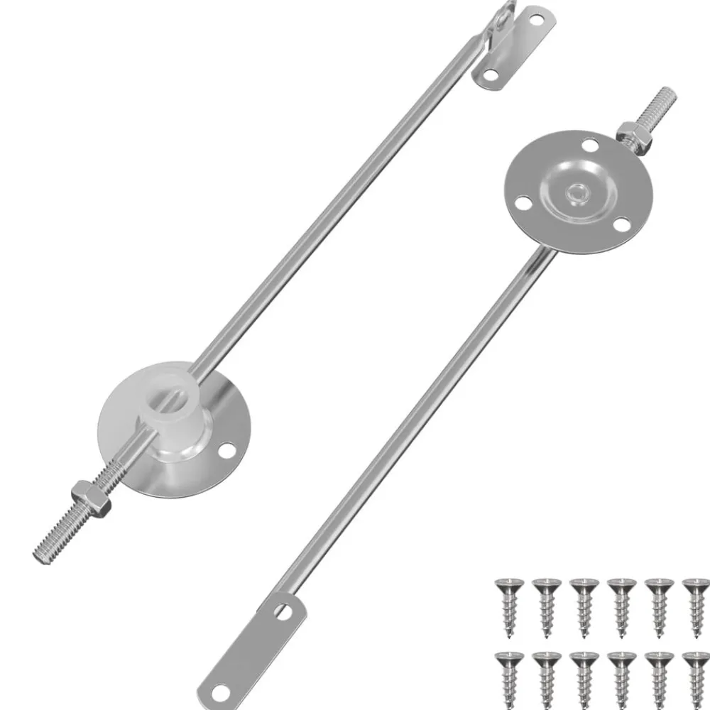 Deksel ondersteunend scharnier 2 pcs Zilver 194 x 36 x 18 mm>vidaXL