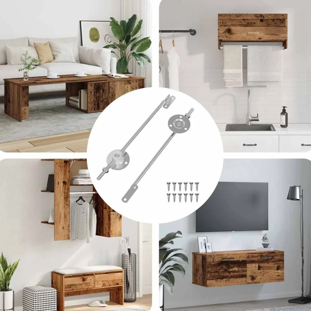 Deksel ondersteunend scharnier 2 pcs Zilver 194 x 36 x 18 mm>vidaXL