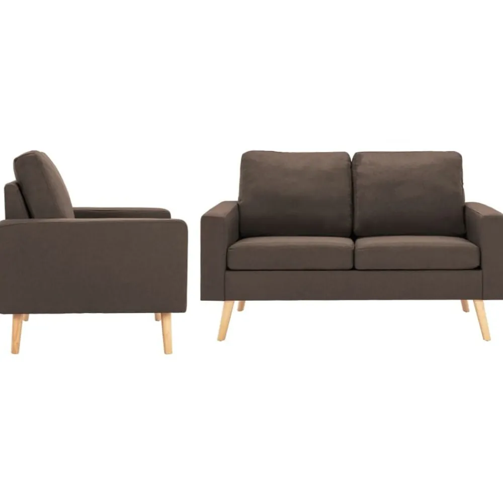 2-delig Bankstel stof>vidaXL Discount