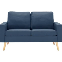 2-delig Bankstel stof blauw><noscript><img width=