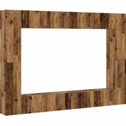 8-delig Tv-meubelset wandmontage bewerkt hout kleurig>vidaXL Best