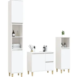 3-delige Badkamerkastenset bewerkt hout><noscript><img width=