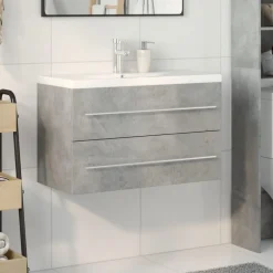 2-delige Badkamermeubelset bewerkt hout><noscript><img width=