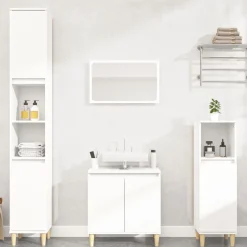 3-delige Badkamermeubelset bewerkt hout>vidaXL Discount