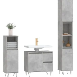 3-delige Badkamermeubelset bewerkt hout><noscript><img width=
